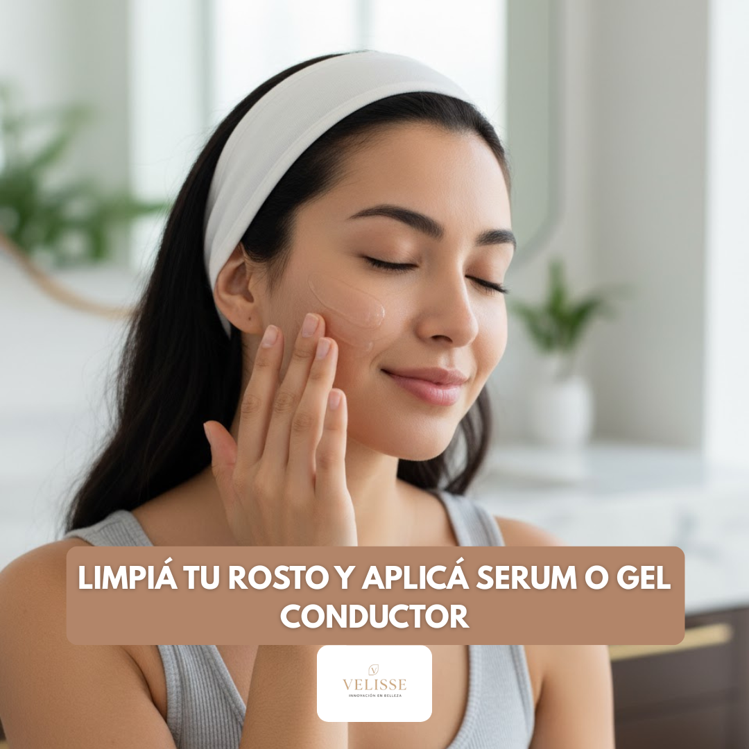 Paso 1: Aplicá tu sérum o gel conductor